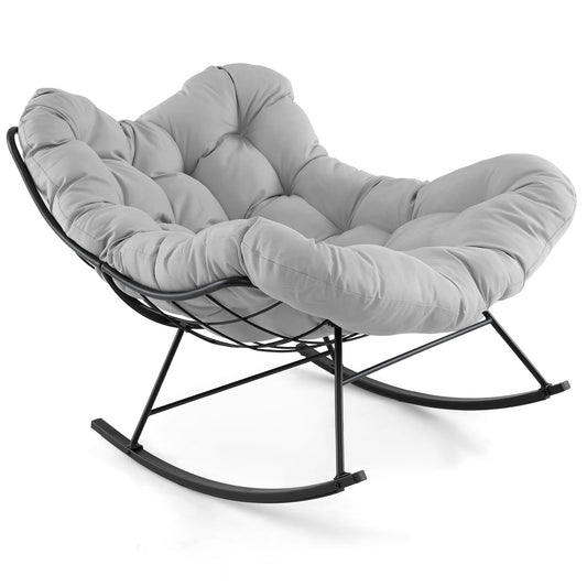 Indoor Outdoor Rocking Chair in Light Grey