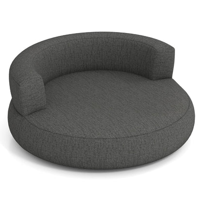 Inflatable Couch Inflatable Lounger Air Sofa with Detachable Cover-Grey