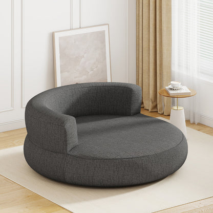 Inflatable Couch Inflatable Lounger Air Sofa with Detachable Cover-Grey