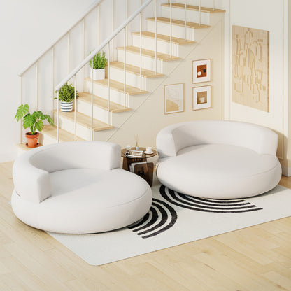 Inflatable Couch Inflatable Lounger Air Sofa with Detachable Cover-White