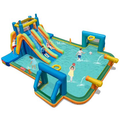 Inflatable Outdoor Water Park for Kids  with Climbing Wall