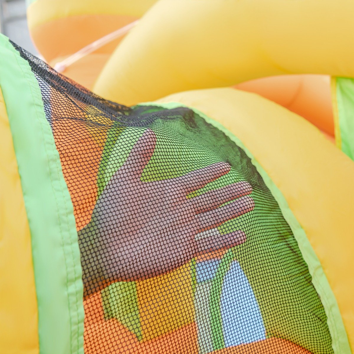 Kids Water Park with Long Slides Splash Pools Climbing Wall for Yard Lawn Without Blower