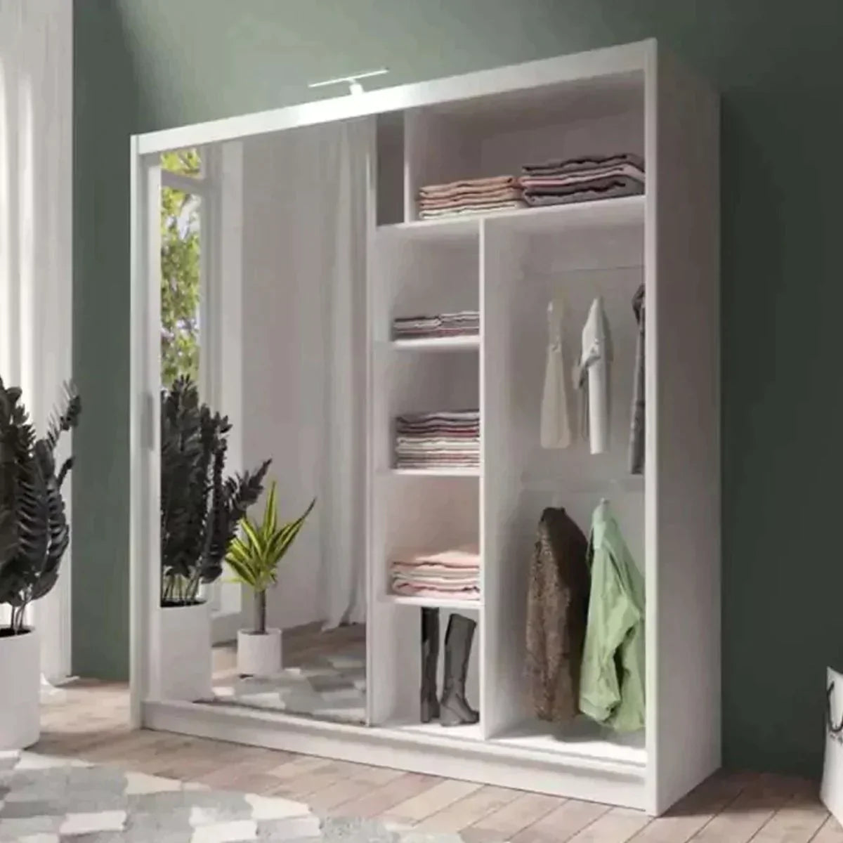 Avant Sliding Wardrobe - 150cm and Other Sizes - White, Black, Grey