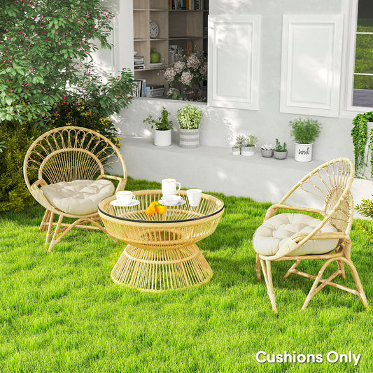 Outsunny Set of Two â60cm Outdoor Cushions - Beige