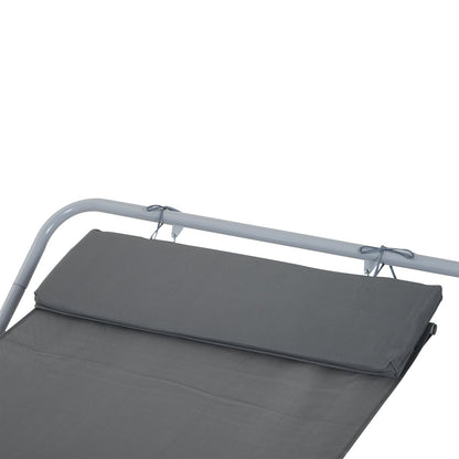 Outsunny Rocking Swing Relaxing Day Bed Outdoor Single Sun Lounger Hammock - Grey