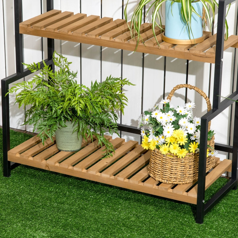 3 Tiered Plant Stand With Hanging Hooks