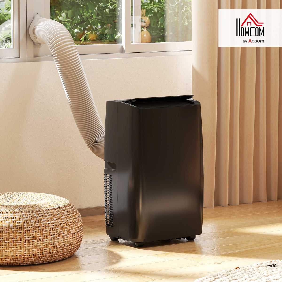 HOMCOM Portable Air Conditioner 14000 BTU, 4-in-1 Air Conditioning Unit, Dehumidifier, Cooling, Fan, Child Lock, 40m²