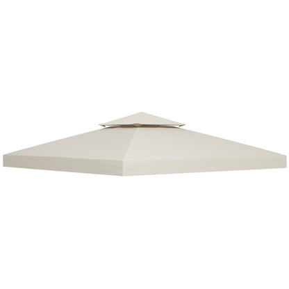Outsunny Gazebo Replacement Canopy 3x3 m-Cream White
