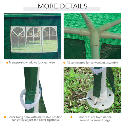 Outsunny Garden Gazebo Marquee Party Wedding Tent Canopy (9m x 3m) - Zielony