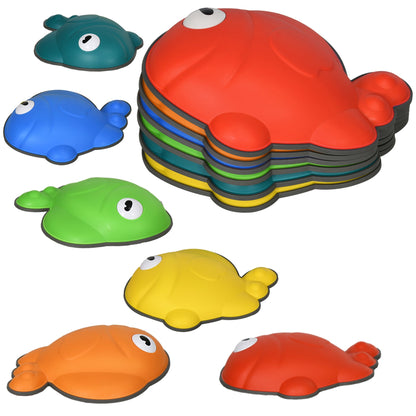 AIYAPLAY 6 Pcs Balance Stepping Stones Kids for Sensory with Non-slip Edge, Stackable Outdoor Indoor Obstacle Course