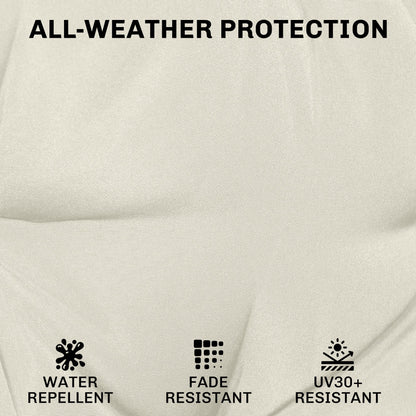 Outsunny Outdoor Chair Seat Cushions Set of 2, Garden Chair Cushions with 7cm Thick Foam & Ties, Cream White