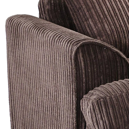 Jamba Double Padded Fabric Brown Corner Sofa - 6 Colours Available