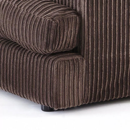 Jamba Double Padded Fabric Brown Corner Sofa - 6 Colours Available