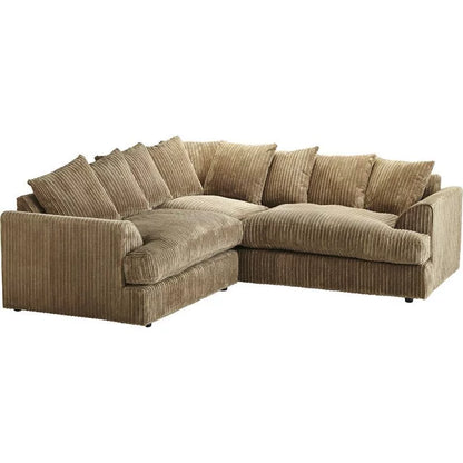 Jamba Double Padded Fabric Cream Corner Sofa - 6 Colours Available