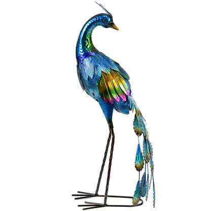 Outsunny Steel Peacock Garden Statue Dekoracja Prezent