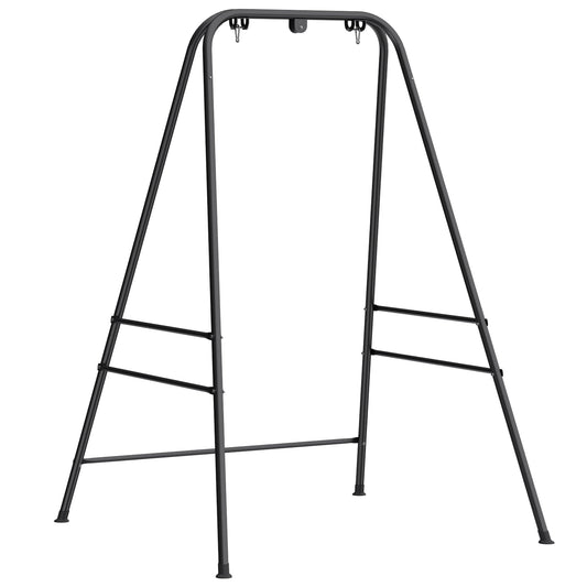 Outsunny Hammock Chair Stand Only, 150KG Load Capacity, for Indoor Outdoor, Black