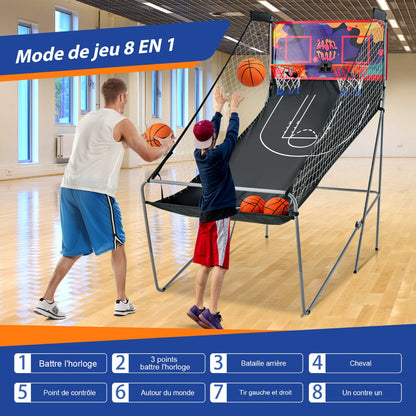 Foldable Basketball Arcade Game-Purple