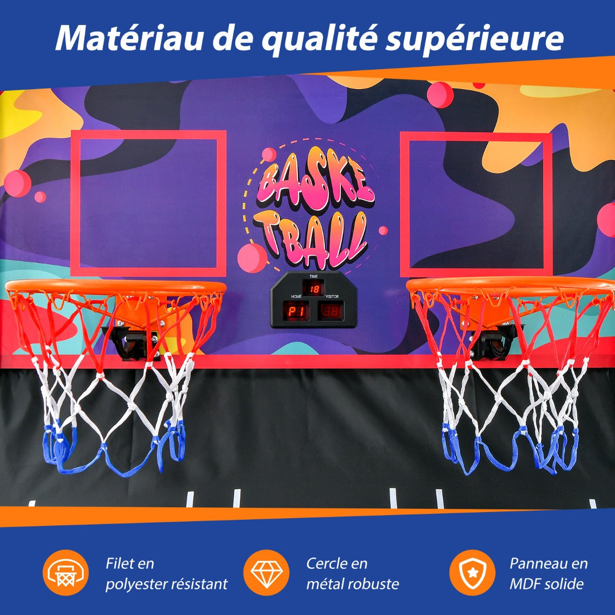 Foldable Basketball Arcade Game-Purple