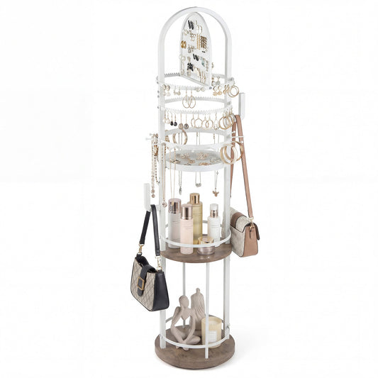 Jewelry Organizer Stand in Grey