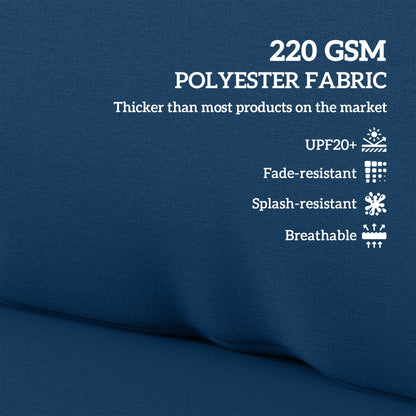 Outsunny Two Piece Seat Pallet and Back Cushions - Navy Blue