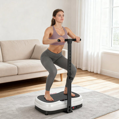 SPORTNOW Vibration Plate, with Adjustable/Removable Handle, Preset Modes, 50 Speeds