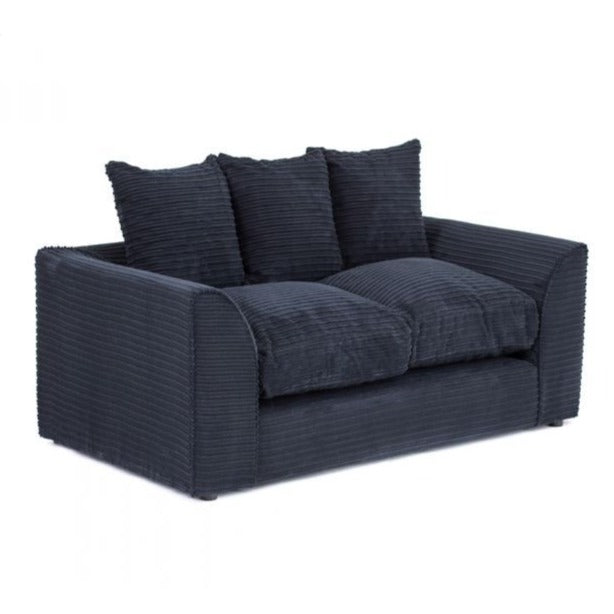 Porto Jumbo Cord 2 Seater Sofa - Grey