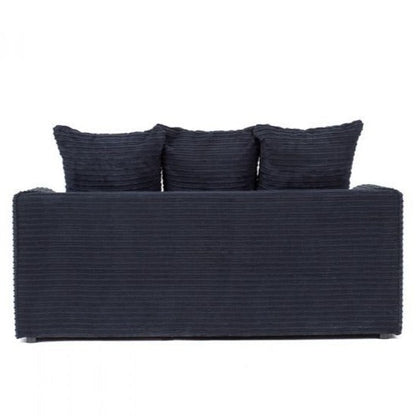 Porto Jumbo Cord 2 Seater Sofa - Black