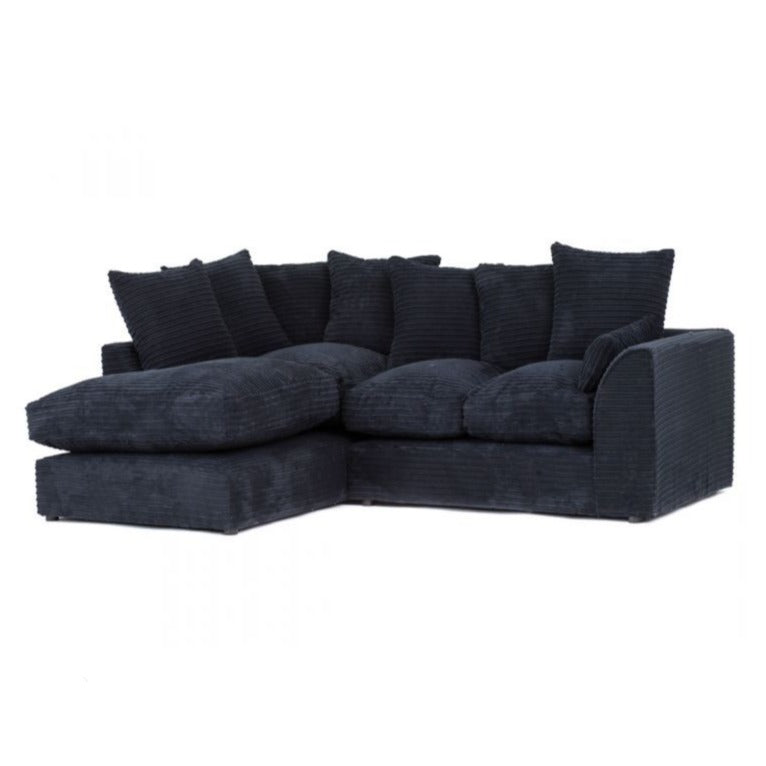 Porto Jumbo Cord Corner Sofa - Grey