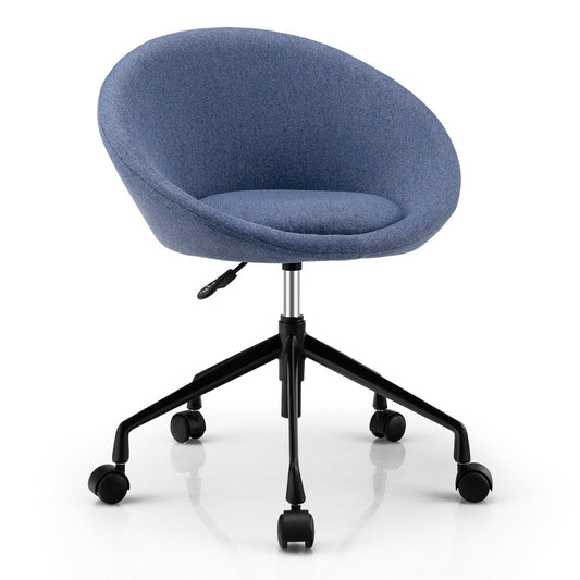 Armless Desk Chairs with Curved Backrest for Office