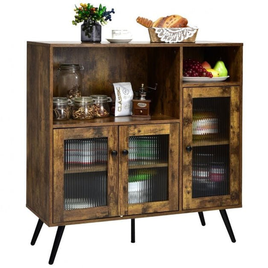 Vintage Sideboard with Adjustable Shelves for Dining / Living / Study Rustic Brown
