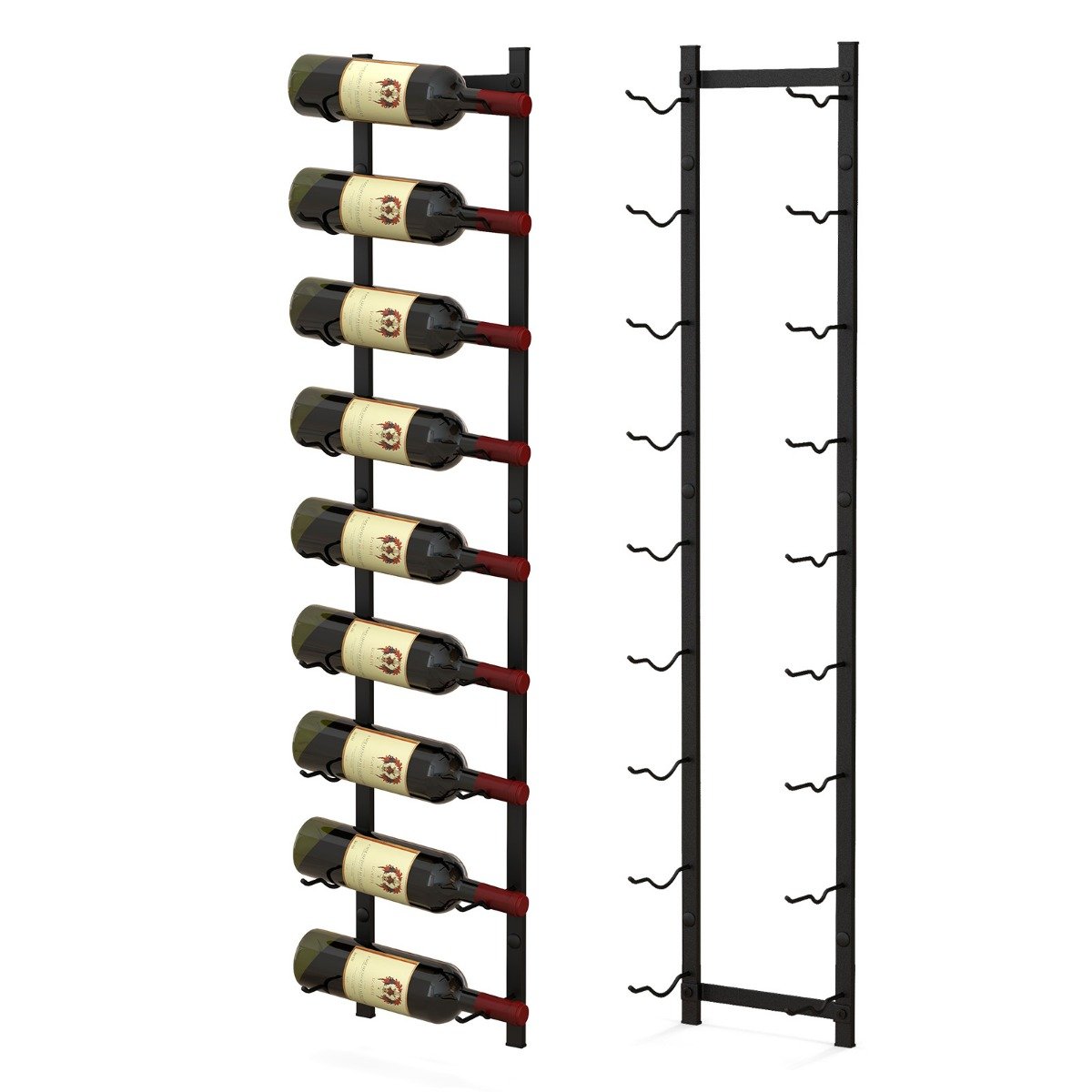 Wall Mounted Metal Wine Rack Organizer for Liquor and Champagne-M