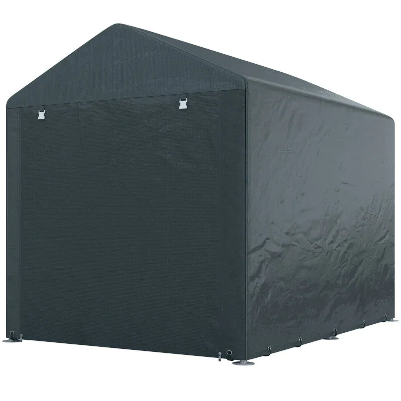 Outsunny 1.6 x 2.2m Garden Storage Shed Tent, with Accessories - Dark Grey