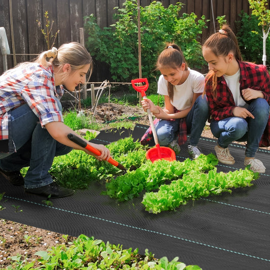 Outsunny 2m x 90m Weed Control Membrane, Heavy Duty Weed Control Barrier Fabric, 90gsm Ground Cover for Patios, Garden, Flower beds, Landscaping
