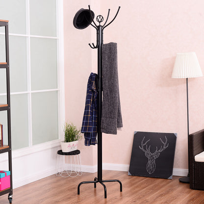 Modern 12 Hook Coat Rack with Steel Frame for Entryway