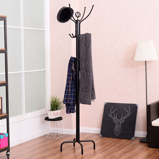 Modern 12 Hook Coat Rack with Steel Frame for Entryway