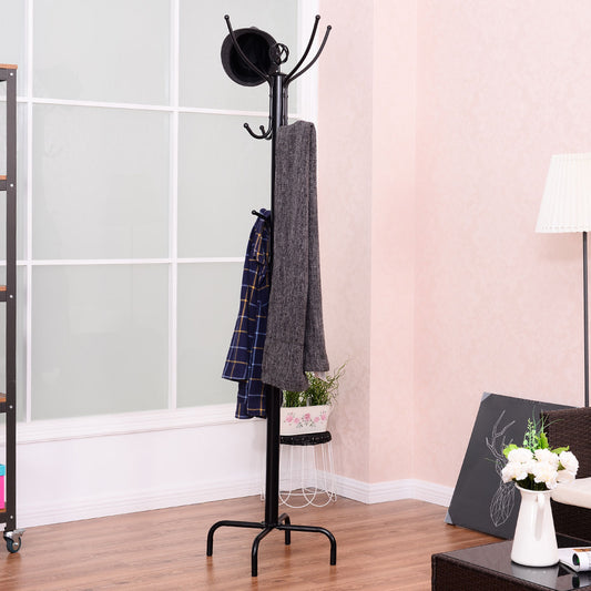 Modern 12 Hook Coat Rack with Steel Frame for Entryway