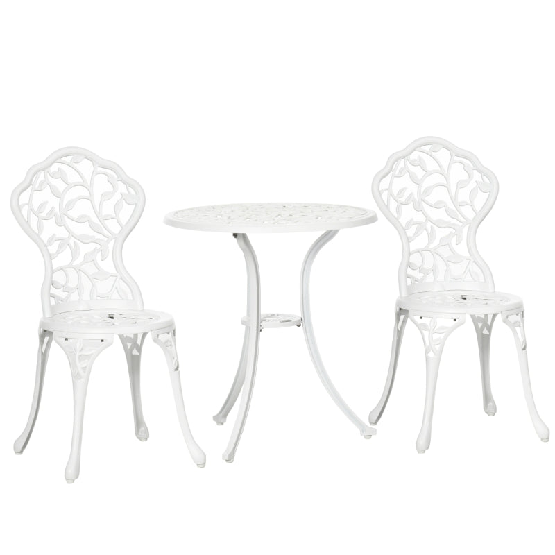 Set Garden Furniture Dining Table Chairs - White