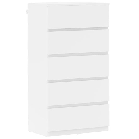 HOMCOM Chest of Drawers, 5-Drawer Storage Cabinets, Modern Dresser, Storage Drawer Unit for Bedroom