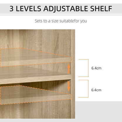 حامل طابعة Vinsetto متعدد الأغراض، خزانة طابعة متنقلة مع درجين، أرفف تخزين مفتوحة قابلة للتعديل للمكتب المنزلي، خشب البلوط