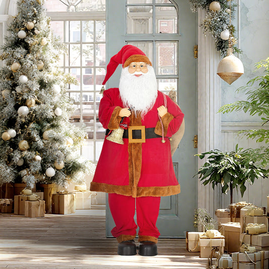 HOMCOM Singing and Dancing Santa Claus with Bell and Sack