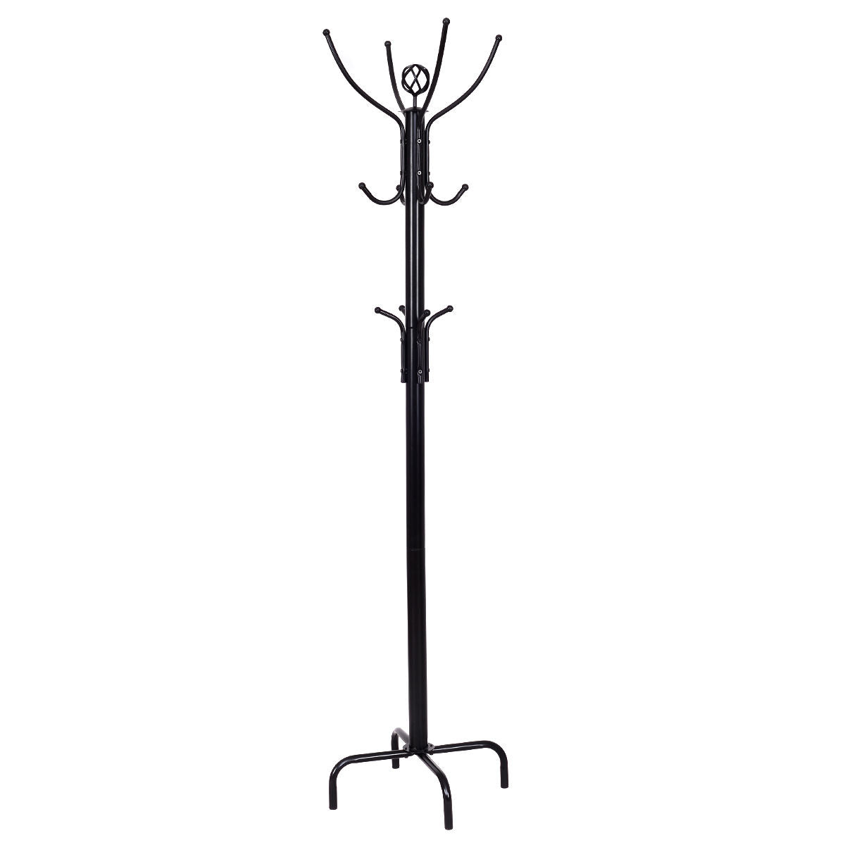 Modern 12 Hook Coat Rack with Steel Frame for Entryway