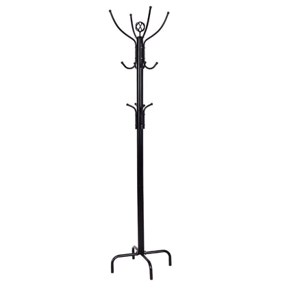 Modern 12 Hook Coat Rack with Steel Frame for Entryway
