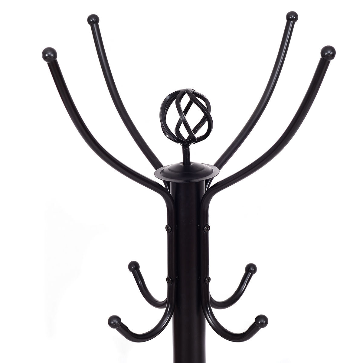 Modern 12 Hook Coat Rack with Steel Frame for Entryway