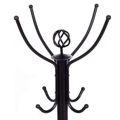 Modern 12 Hook Coat Rack with Steel Frame for Entryway