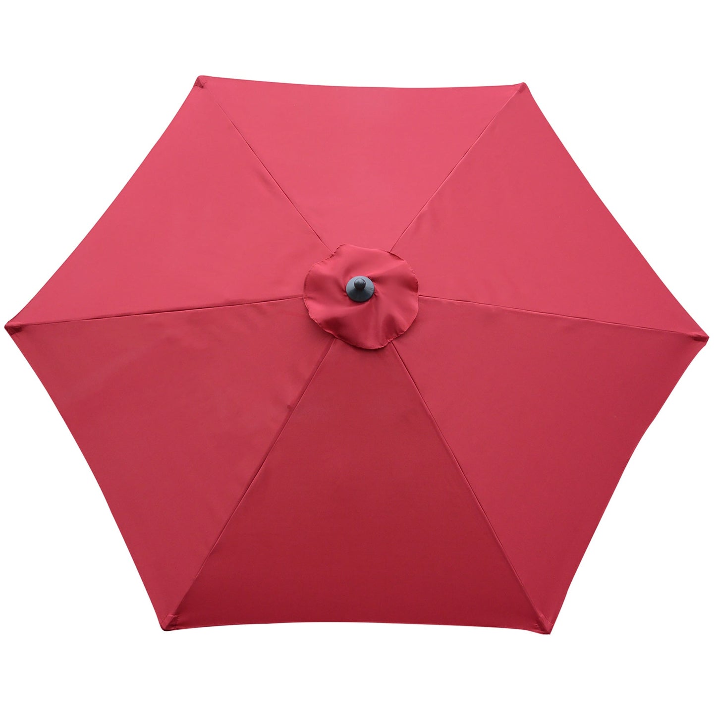 Outsunny 2.8m Patio Parasols Umbrellas Outdoor 6 Ribs Sunshade Canopy Manual Push Garden Backyard Furniture, Wine Red