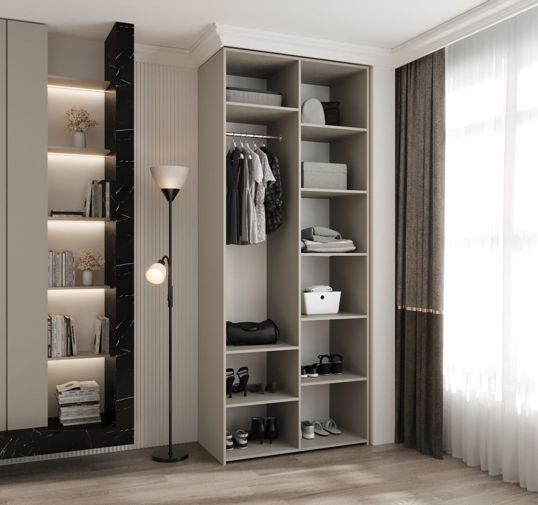 Como II Hinged Door Wardrobe 100cm