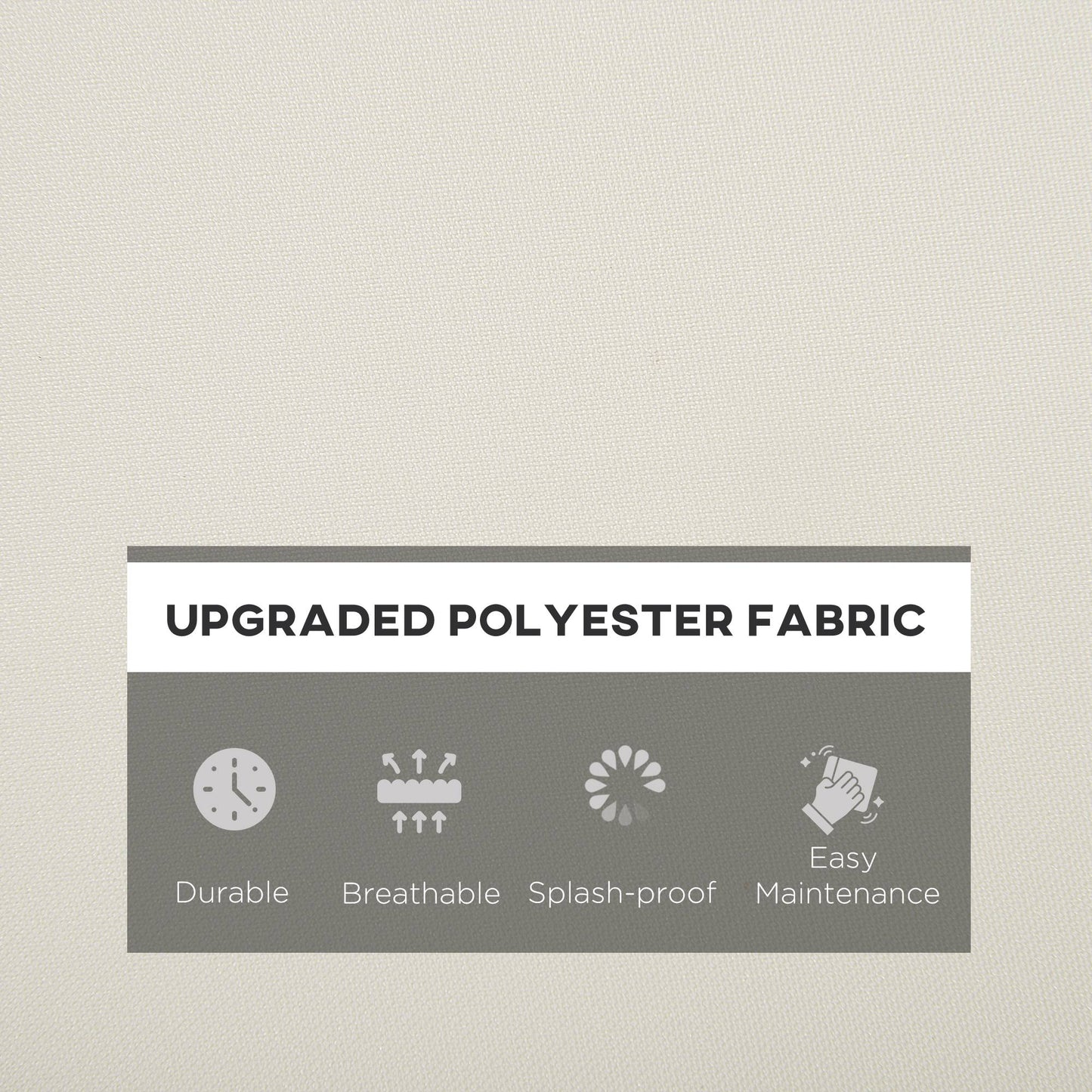 Outsunny Outdoor Cushion Pad Set for Rattan Furniture, 7 Piece Garden Furniture Cushions ONLY, Cream