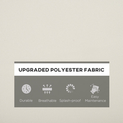 Outsunny Outdoor Cushion Pad Set for Rattan Furniture, 7 Piece Garden Furniture Cushions ONLY, Cream