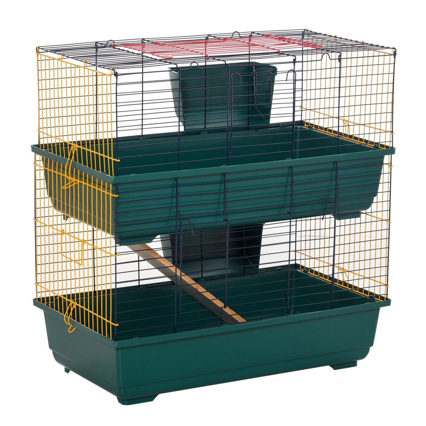 PawHut 2-Story Large Small Animal Cage w/ Accessories for Chinchillas Puppy Guinea Pig