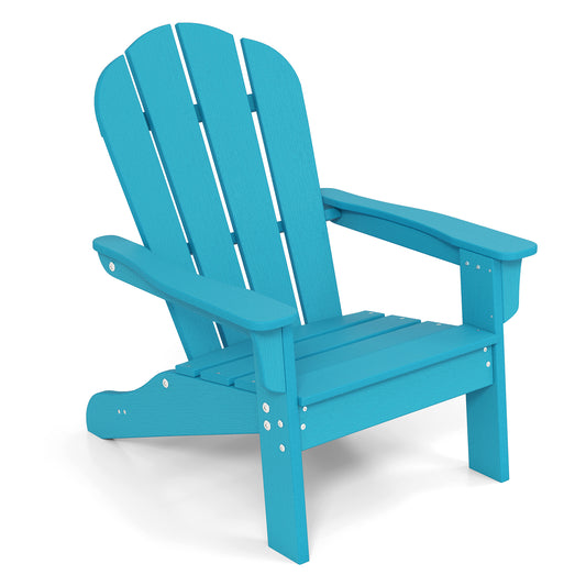 Kids Adirondack Chair All-Weather HDPE Toddler Lawn Chair-Turquoise